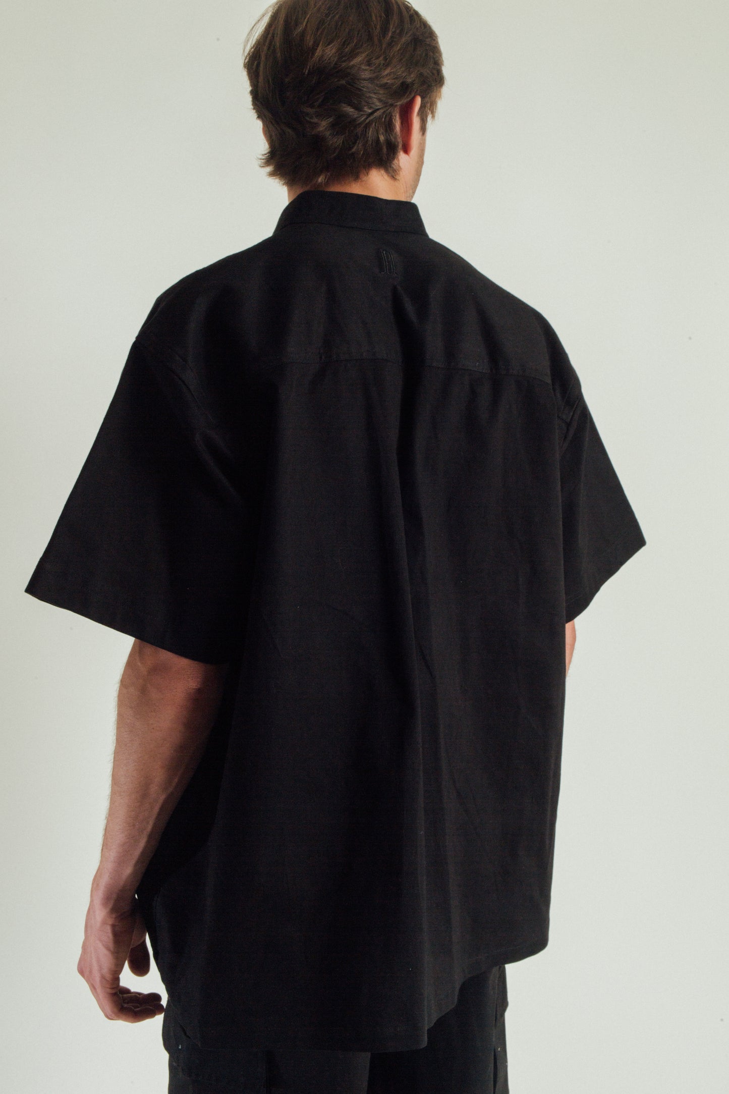 Oversized Pocket Box Shirt Black