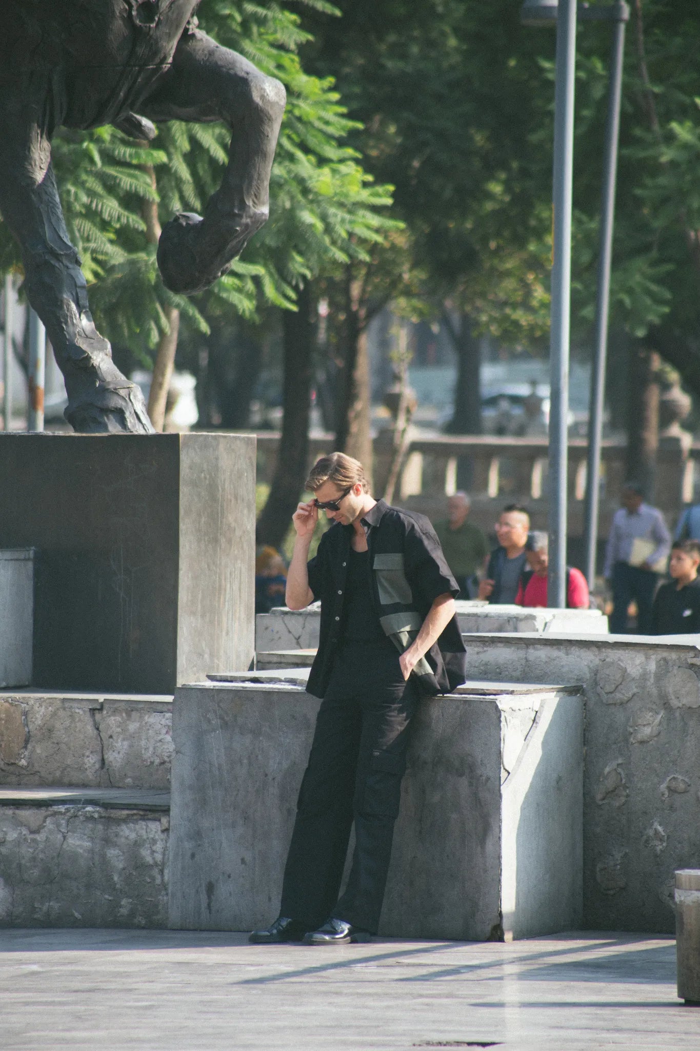 Oversized Pocket Box Shirt Black