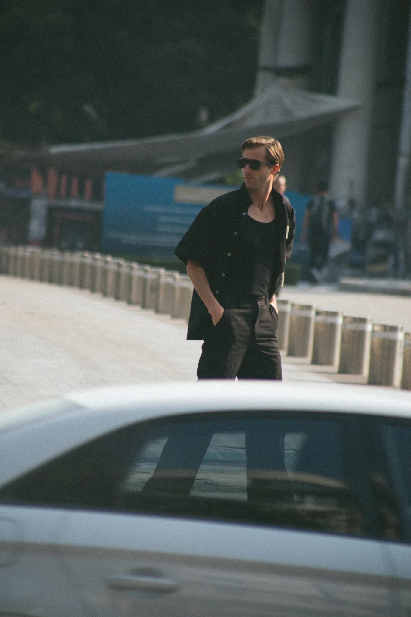 Oversized Pocket Box Shirt Black