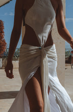 Claudia cut Out White Dress