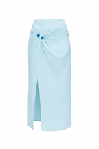 Wave Midi Skirt with Beads