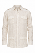 Safari Yarn Dye Linen 4 Pocket Guayabera