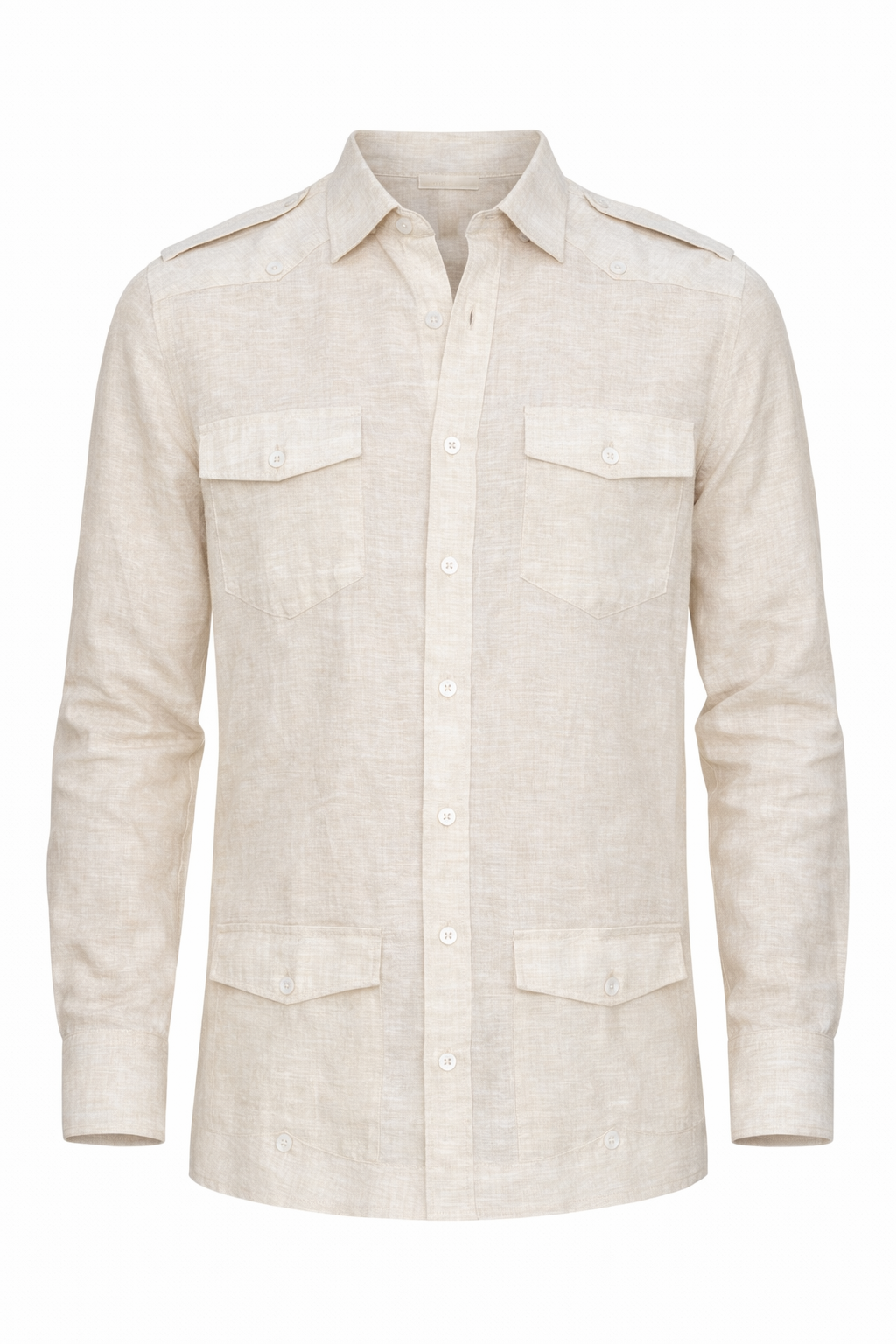 Safari Yarn Dye Linen 4 Pocket Guayabera