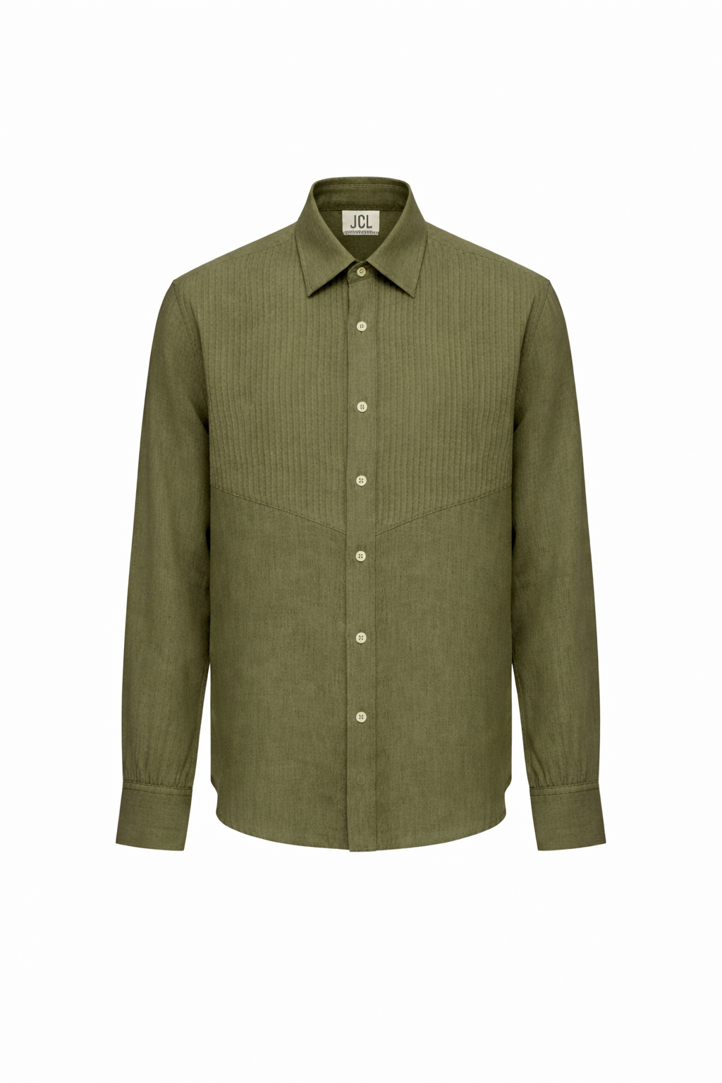 Triangle Tux Pleated Shirt