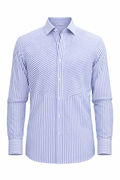 Triangle Stripes Pleated Shirt