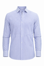 Triangle Stripes Pleated Shirt