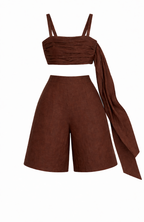 Linen Long Shorts Set