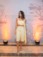 Linen Long Shorts Set