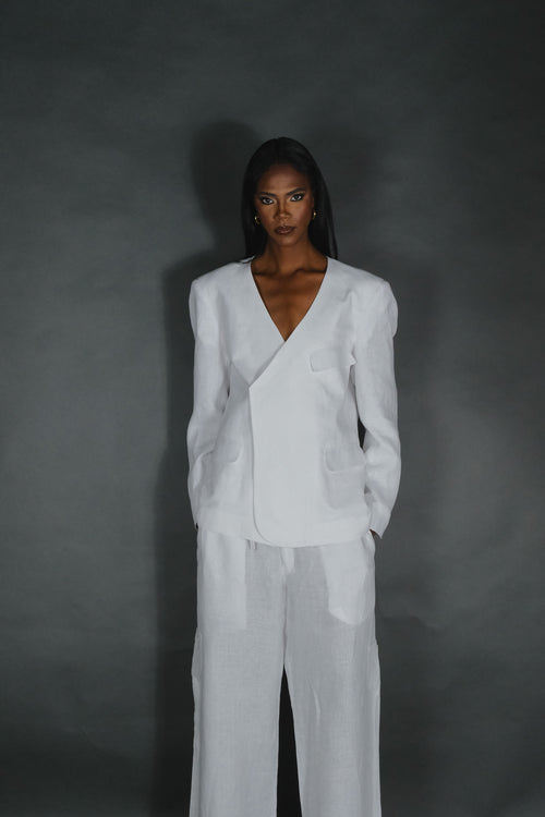 Cala JCL V-Neck Linen Suit