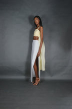 Maxi Linen Slit Skirt