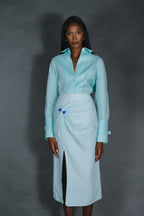 Wave Midi Skirt with Beads