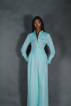 Triangle Linen Tux Shirt Set