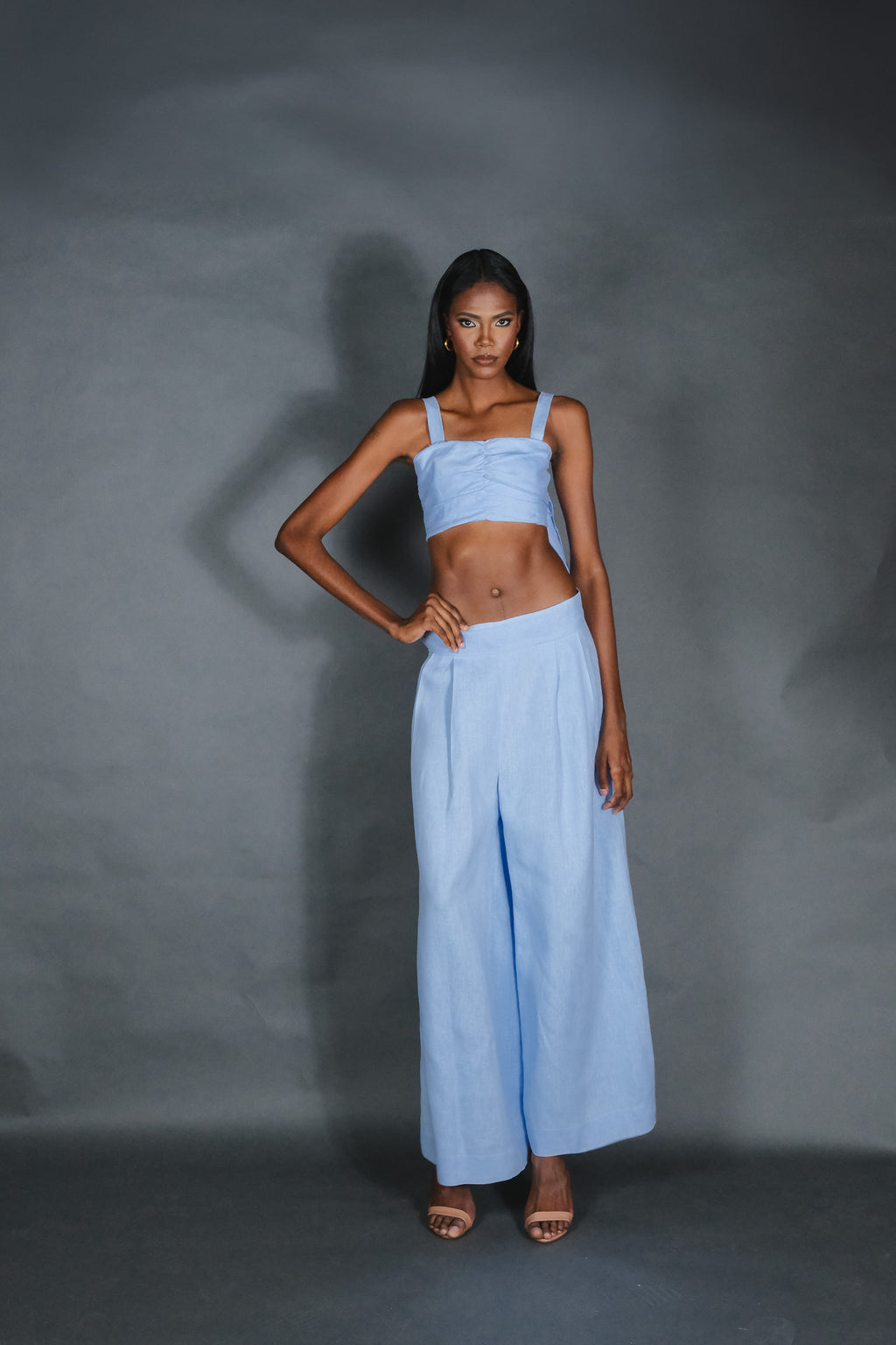Draped Top Pant Set