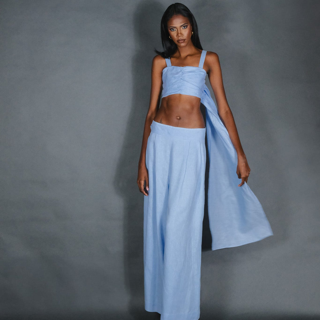Draped Top Pant Set