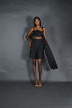Linen Long Shorts Set