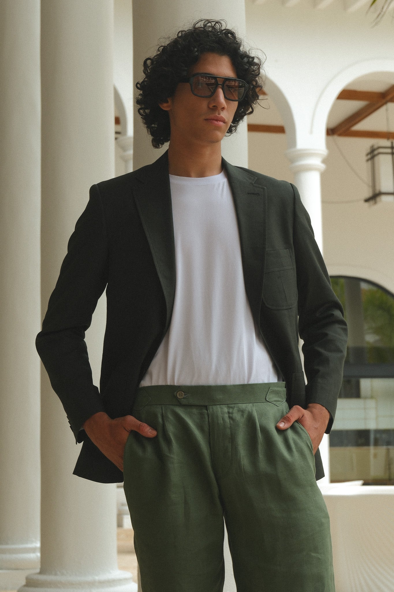 Triple Pocket Casual Linen Blazer