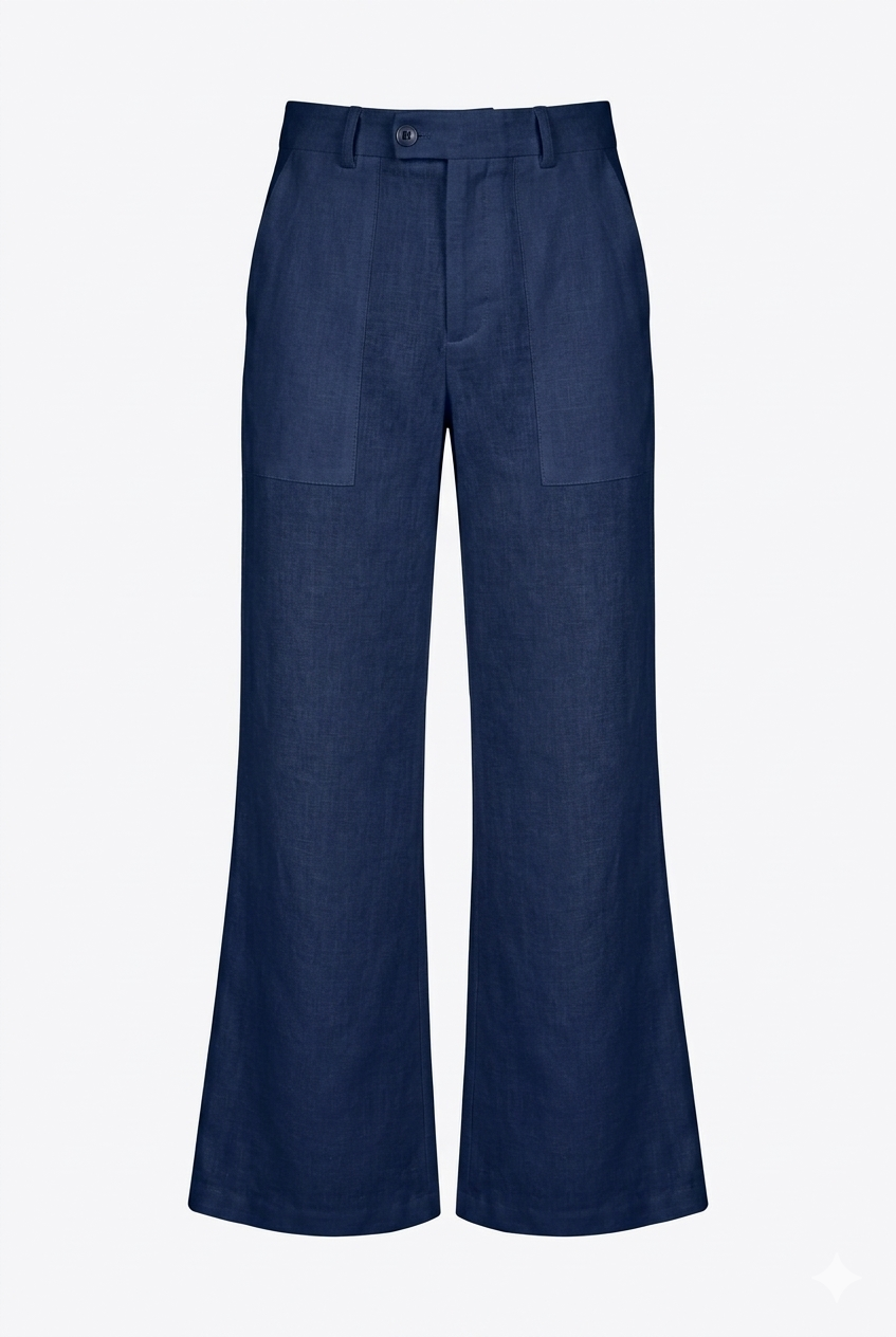 JC Boot-Cut Linen Trousers