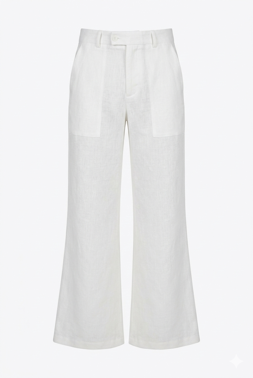 JC Boot-Cut Linen Trousers
