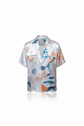 L’Ocean Relaxed Collar Silk Shirt