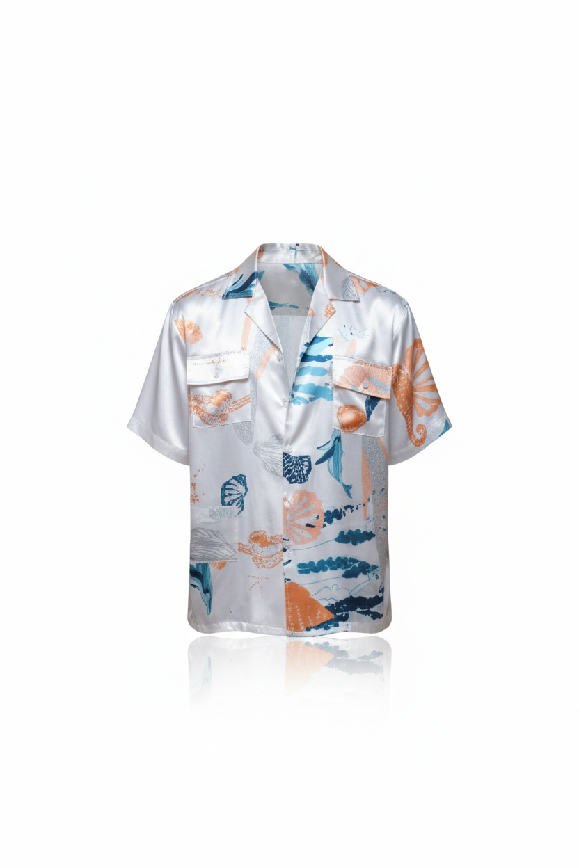 L’Ocean Relaxed Collar Silk Shirt