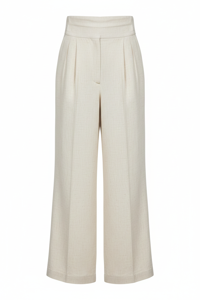 Linen High Waisted Trouser La Plage