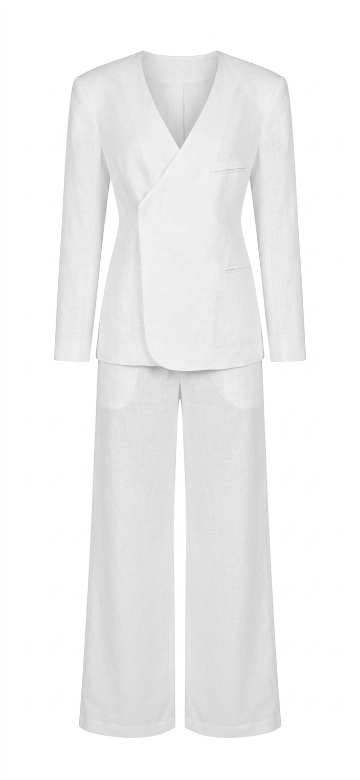 Cala JCL V-Neck Linen Suit