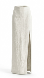 Maxi Linen Slit Skirt