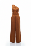 Athena One Shoulder Draped Linen Set