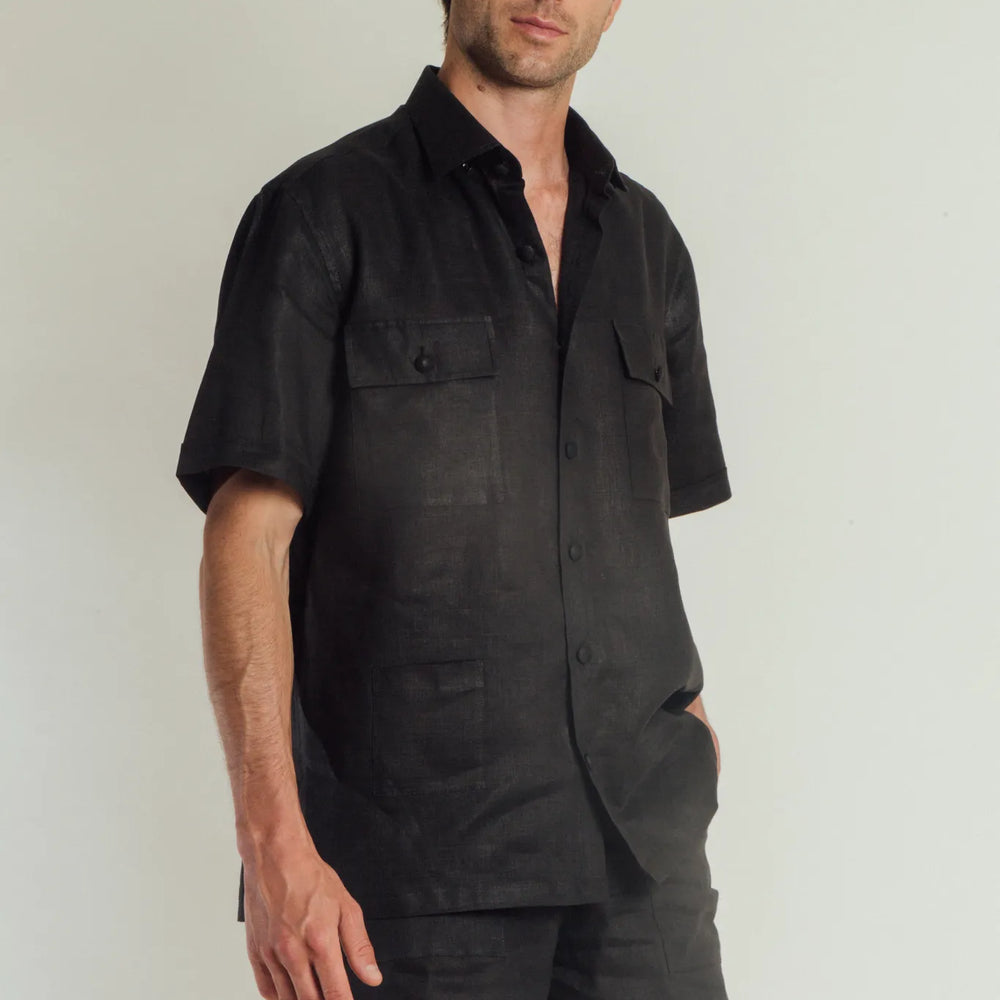 
                      
                        Triple Pocket Covered Button Shirt Men
                      
                    