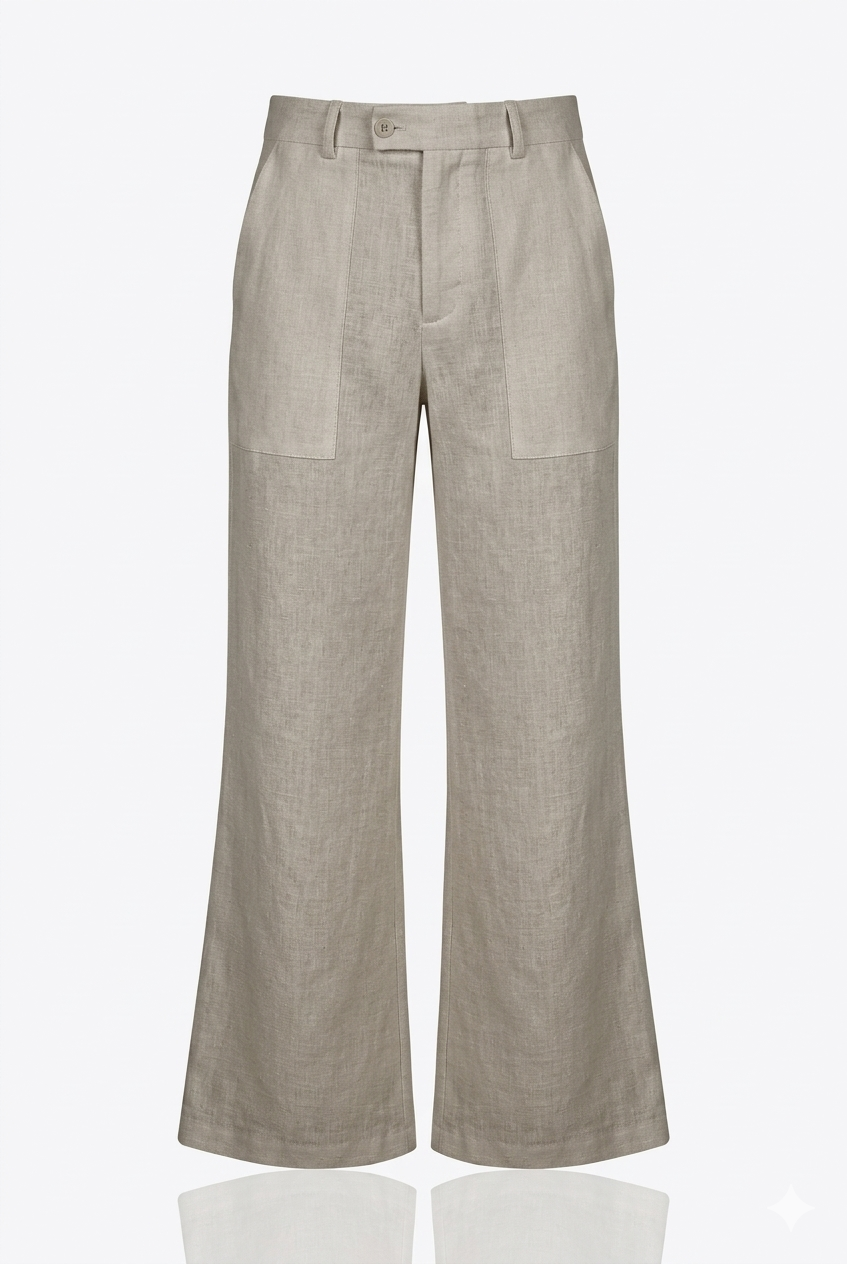 JC Boot-Cut Linen Trousers
