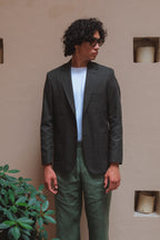 Triple Pocket Casual Linen Blazer