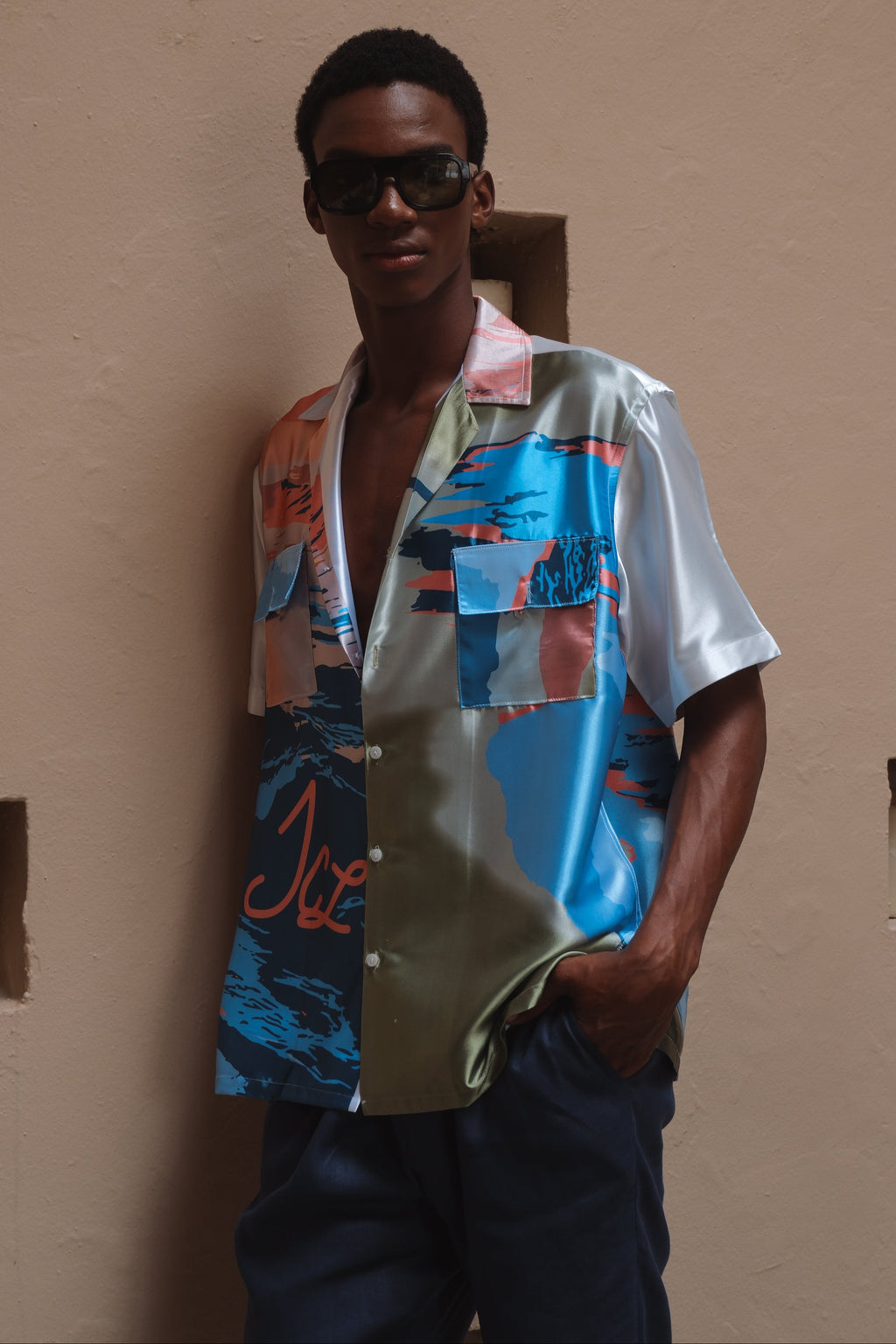 La Mer Relaxed Collar Silk Shirt