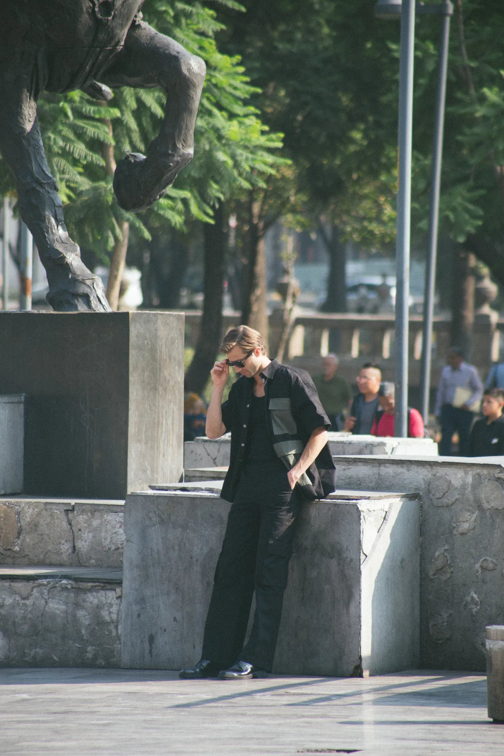 Oversized Pocket Box Shirt Black