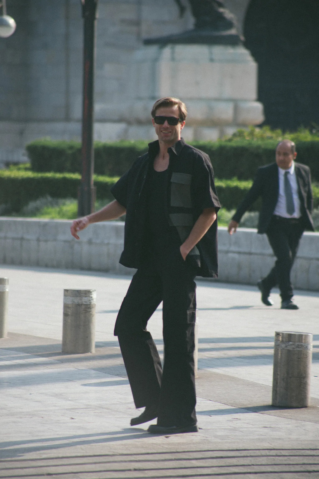 Oversized Pocket Box Shirt Black