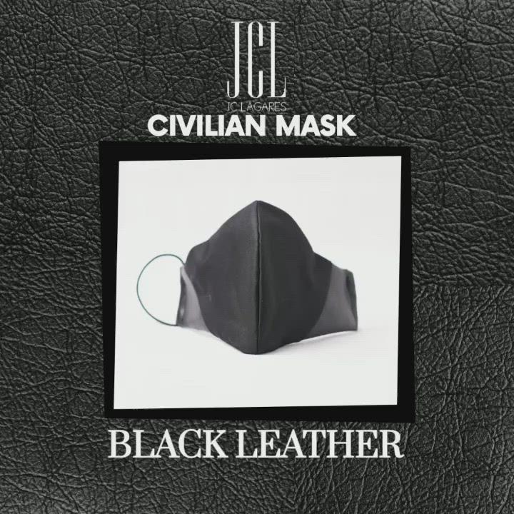 Black on Black Leather Mask