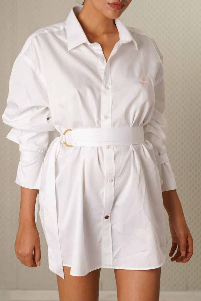 Tulip Embroidered Dress Shirt-JC Lagares official website | JCL.