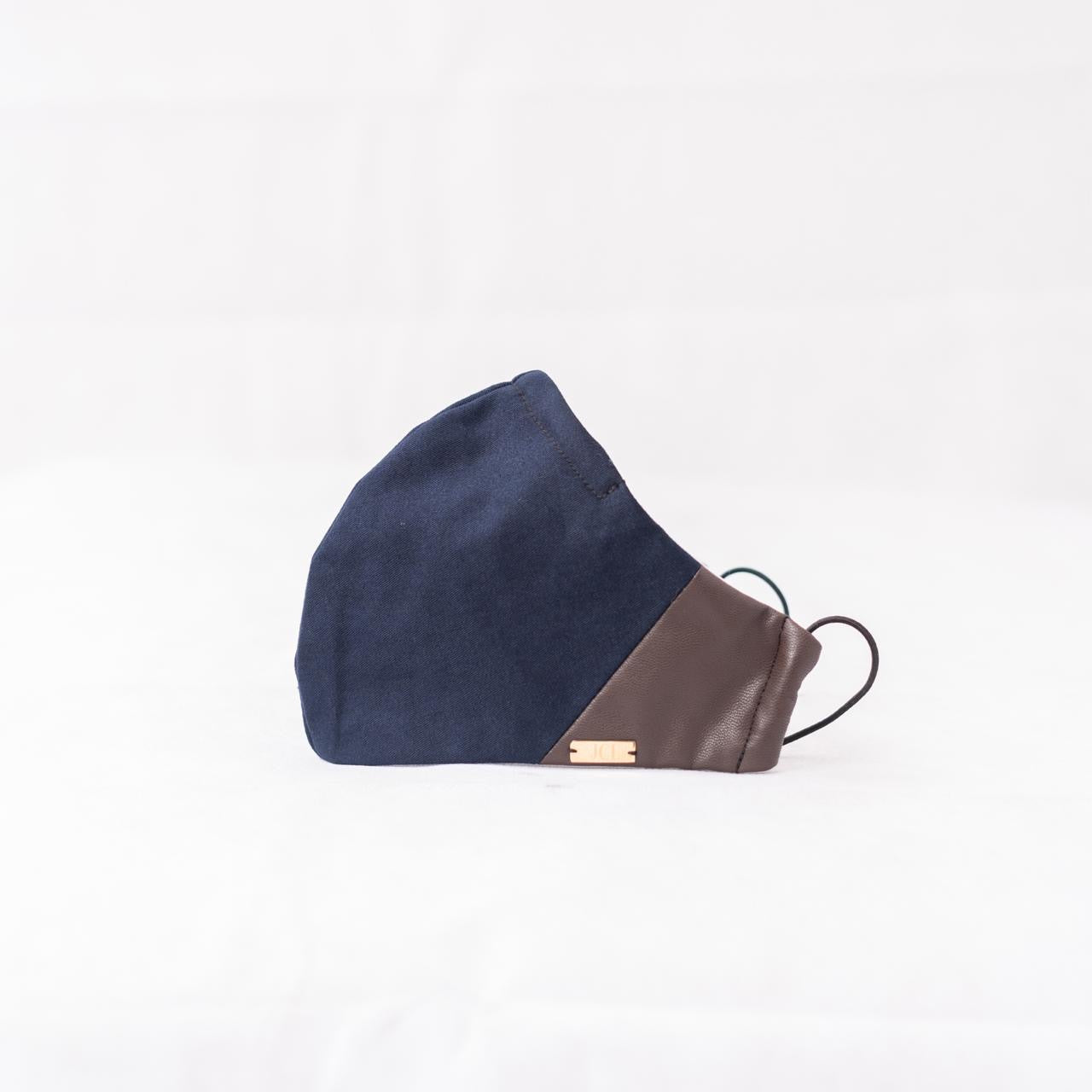 Navy and Brown Leather Mask-JC Lagares official website | JCL.