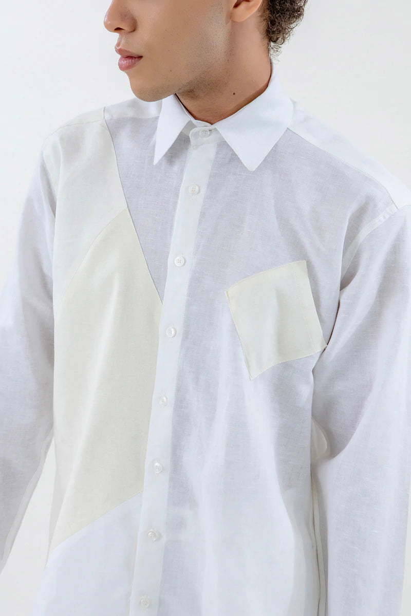 Indomita Color block shirt white